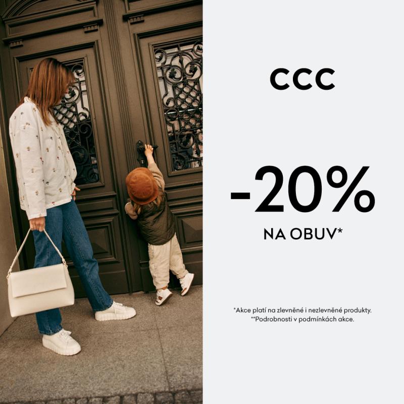 Všechny boty v CCC o 20% levnější!
